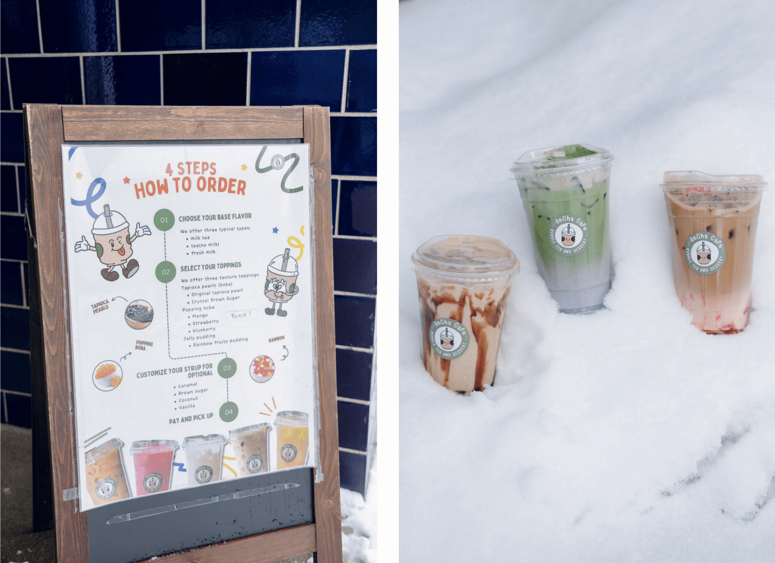 How to order at AeCha Cafe in Tipp City, Ohio