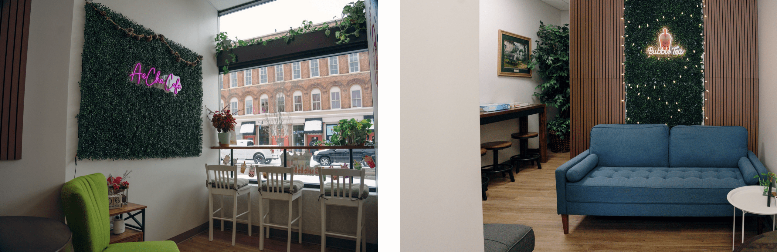 Inside AeCha Cafe Boba Tea Shop in Tipp City, Ohio